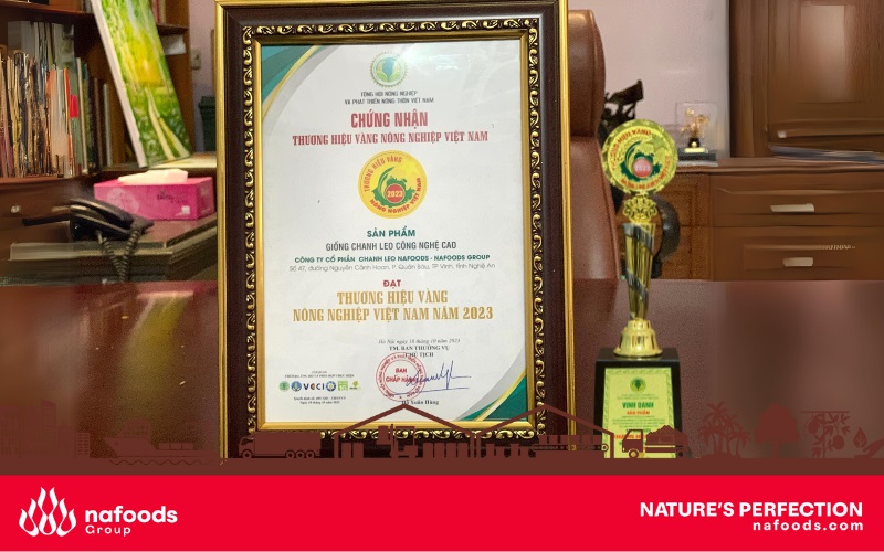 Nafoods group vinh danh thương hiệu vàng nông nghiệp Việt
